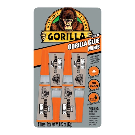 Gorilla Glue Gorilla High Strength Glue Clear All Purpose Adhesive 4 pk 4541702